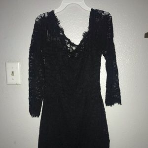 Black lace dress